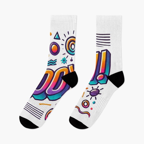 Item preview, "BOOYAH! - 90s Style Vibrant Typographic Design" designed and sold by LoliDesignShop.