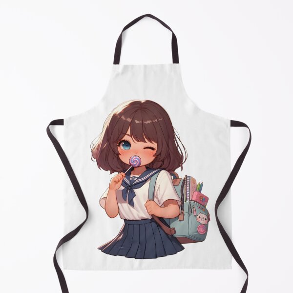 Item preview, Dulce colegiala Fanart | Lindo boceto de manga kawaii designed and sold by ViralBrowser.