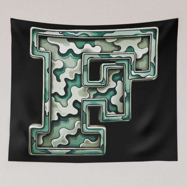 Item preview, camouflage letter F designed and sold by jkrphoto.
