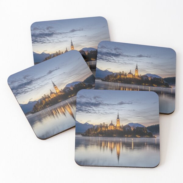 Item preview, Morning at Lake Bled Island 2 Slovenia designed and sold by PhotoArt by Joan Carroll.