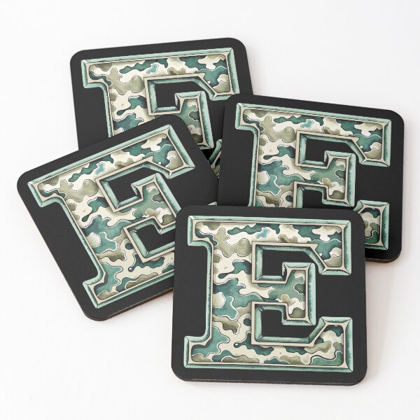 Item preview, camouflage letter E designed and sold by jkrphoto.