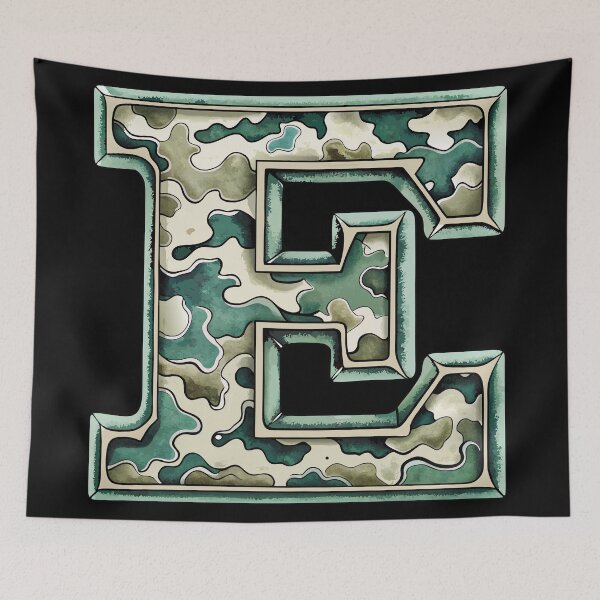 Item preview, camouflage letter E designed and sold by jkrphoto.