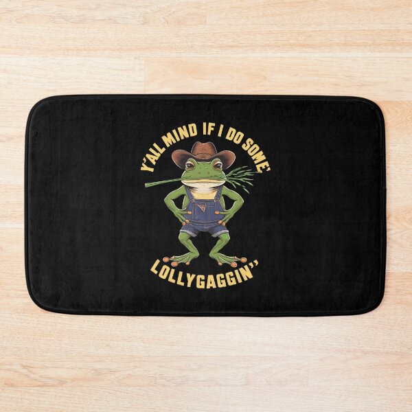 Item preview, Y'all Mind If I Do Some Lollygagging Funny Cowboy, Retro Cartoon, Vintage Style, Weird, Meme, Frog designed and sold by BLZART.