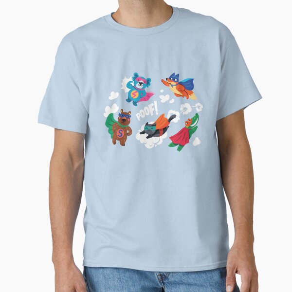 Item preview, Superhero animals on blue designed and sold by PenguinHouse.