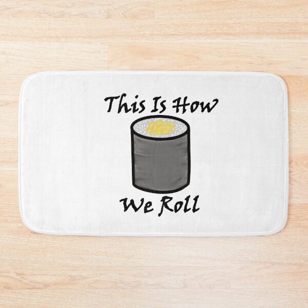 Item preview, Funny Sushi Roll Japanese Food designed and sold by Sartoris Art.