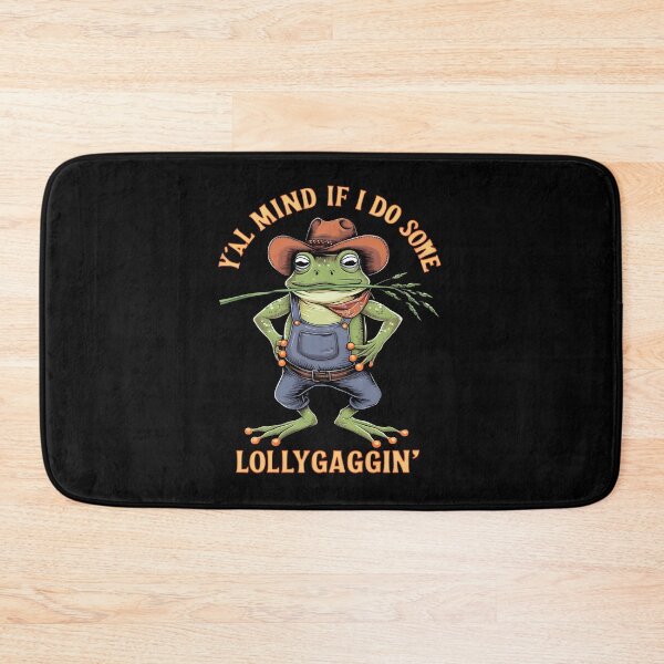 Item preview, Y'all Mind If I Do Some Lollygagging Funny Cowboy, Retro Cartoon, Vintage Style, Weird, Meme, Frog designed and sold by BLZART.