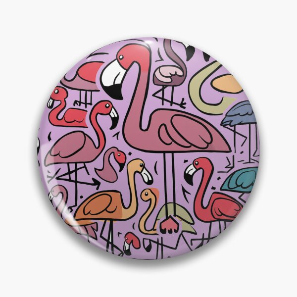 Item preview, Funny Cool Artsy Pink Flamingo Birds Print Abstract Art designed and sold by Nature's Fancy.