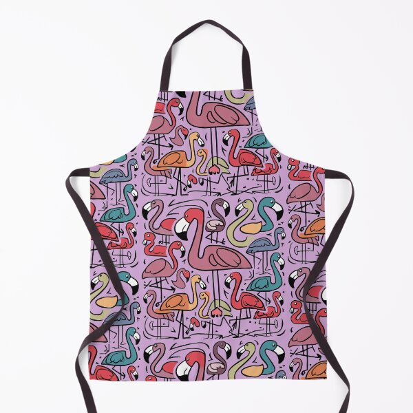 Item preview, Funny Cool Artsy Pink Flamingo Birds Print Abstract Art designed and sold by Nature's Fancy.