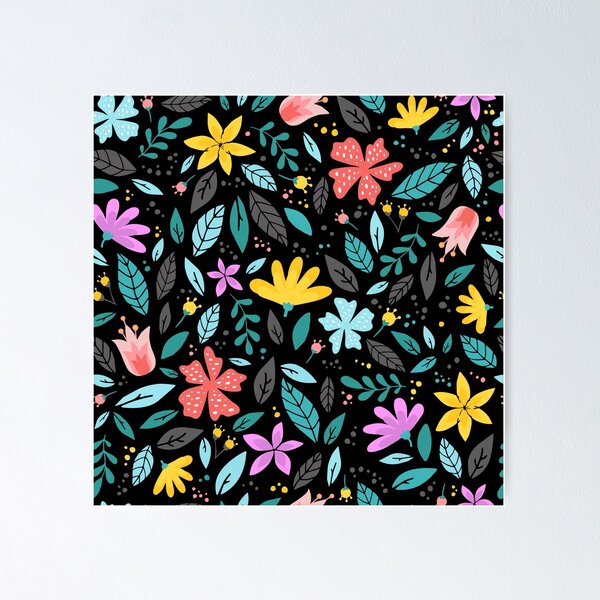 Aperçu de l'œuvre Mélange de dégradé de fleurs, motif de fleurs, ambiance chic créée et vendue par LunarMoon24.