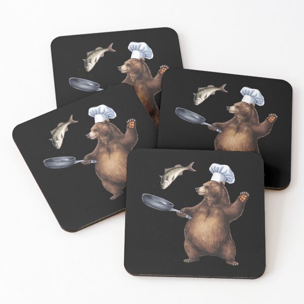 Item preview, Chef Bear with Fish designed and sold by Haji  Kamora.