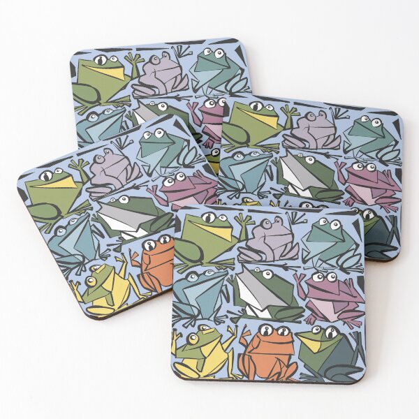 Item preview, Funny Cool Artsy Frog Print Abstract Art designed and sold by Nature's Fancy.