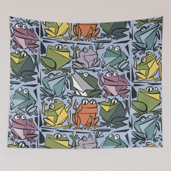 Item preview, Funny Cool Artsy Frog Print Abstract Art designed and sold by Nature's Fancy.