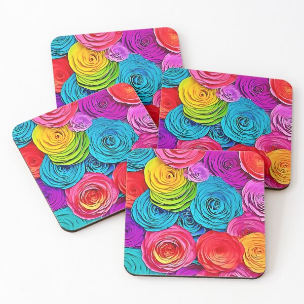 Item preview, Vibrant Paper Roses designed and sold by Health And Fitness Posts e-Store.