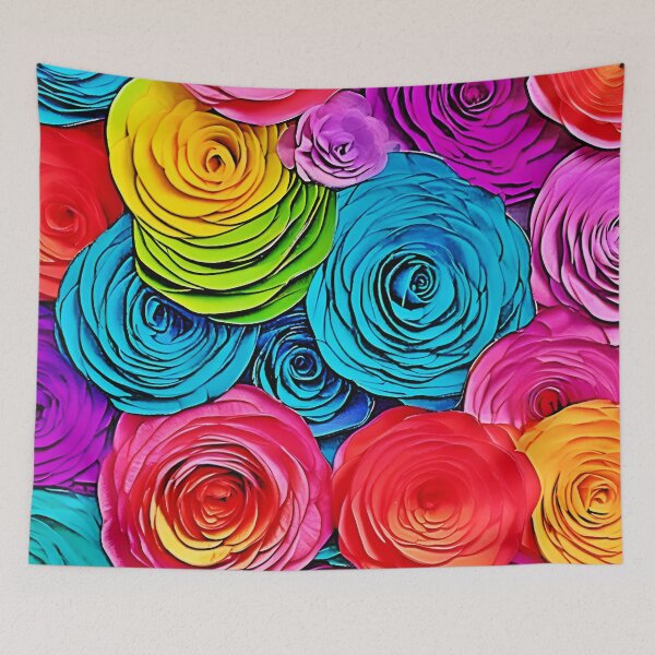 Item preview, Vibrant Paper Roses designed and sold by Health And Fitness Posts e-Store.