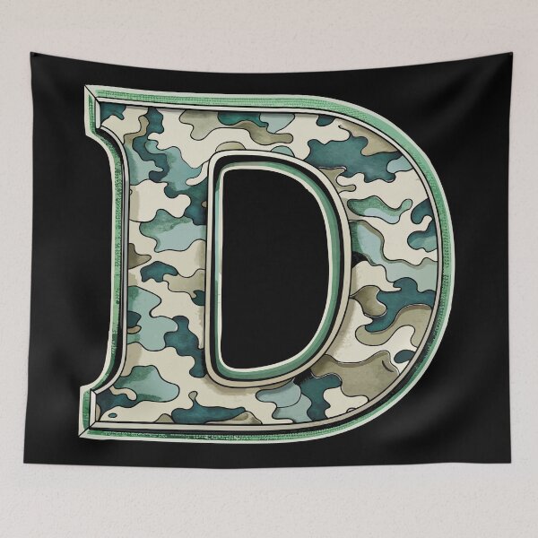 Item preview, camouflage letter D designed and sold by jkrphoto.