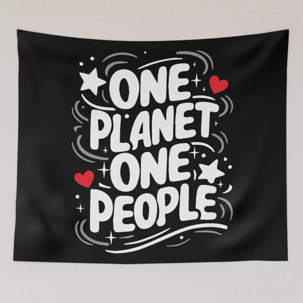 Item preview, One Planet, One People - mankind is one family designed and sold by irfankokabi.