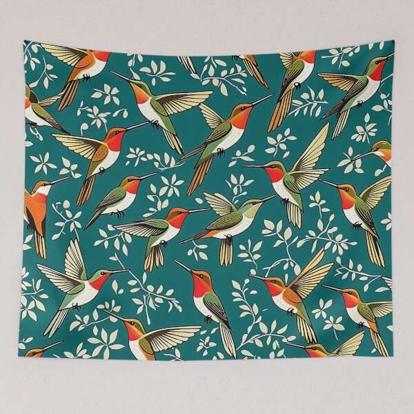 Item preview, Vibrant Hummingbird Haven designed and sold by SportyAndArtful.