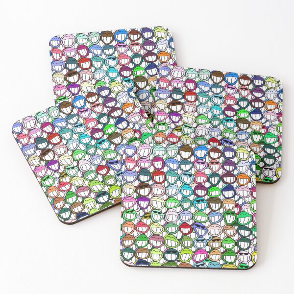 Item preview, Happy Multicolored Faces designed and sold by mittie101.