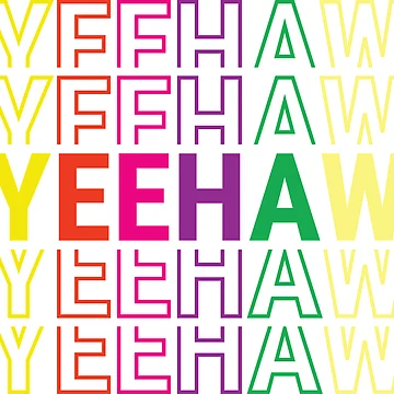 Aperçu de l'œuvre Yeehaw Stacked Design. de DesignGoodStore