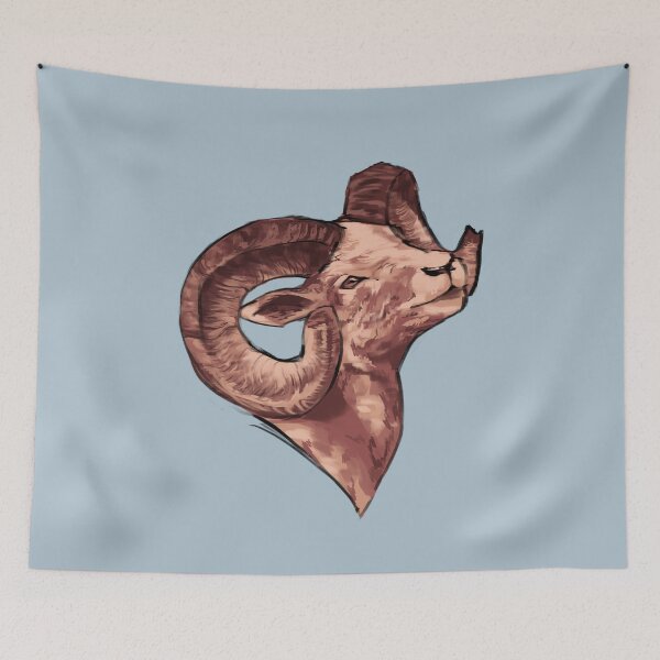 Item preview, Goat With Horns Bust designed and sold by Crescent-Canvas.