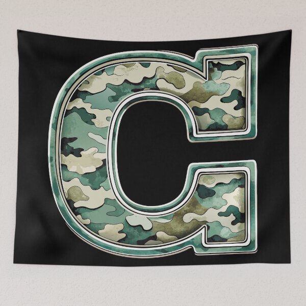 Item preview, camouflage letter C designed and sold by jkrphoto.