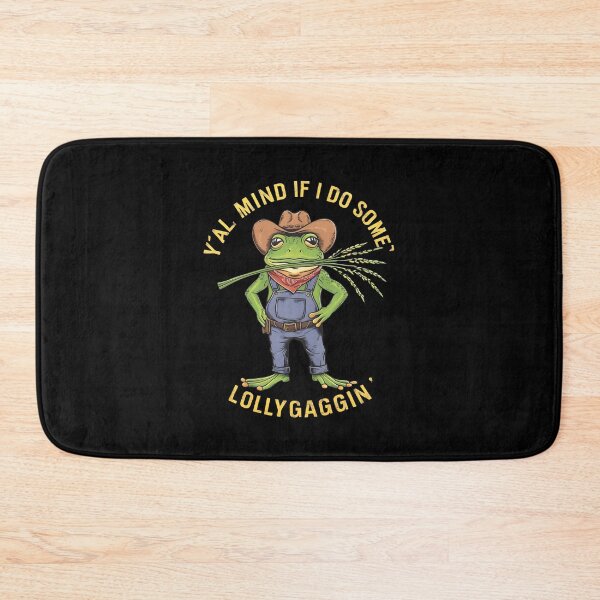 Item preview, Y'all Mind If I Do Some Lollygagging Funny Cowboy, Retro Cartoon, Vintage Style, Weird, Meme, Frog designed and sold by BLZART.