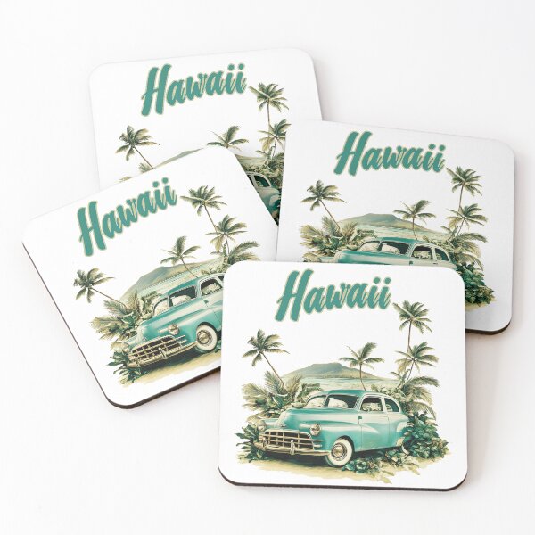 Item preview, Hawaii - Island Surf Culture Vintage Tropical Palm Tree Island Design, Bold Font, Lush Green Tones. Perfect for Beach Lovers and Surf Enthusiasts designed and sold by YardWest.
