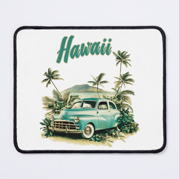 Item preview, Hawaii - Island Surf Culture Vintage Tropical Palm Tree Island Design, Bold Font, Lush Green Tones. Perfect for Beach Lovers and Surf Enthusiasts designed and sold by YardWest.