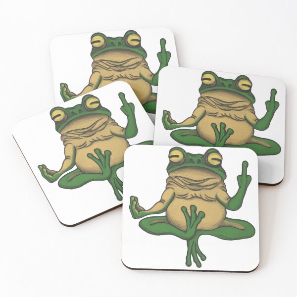 Item preview, Meditative Frog with Attitude: Humorous and Zen Illustration designed and sold by insidelukeshead.