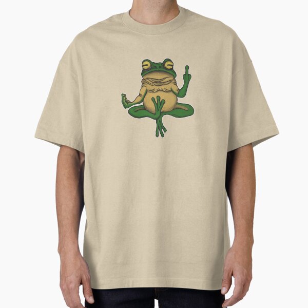 Item preview, Meditative Frog with Attitude: Humorous and Zen Illustration designed and sold by insidelukeshead.