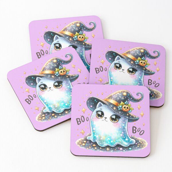 Item preview, Lindo Gato Fantasma Boo Halloween designed and sold by binxlystudio.