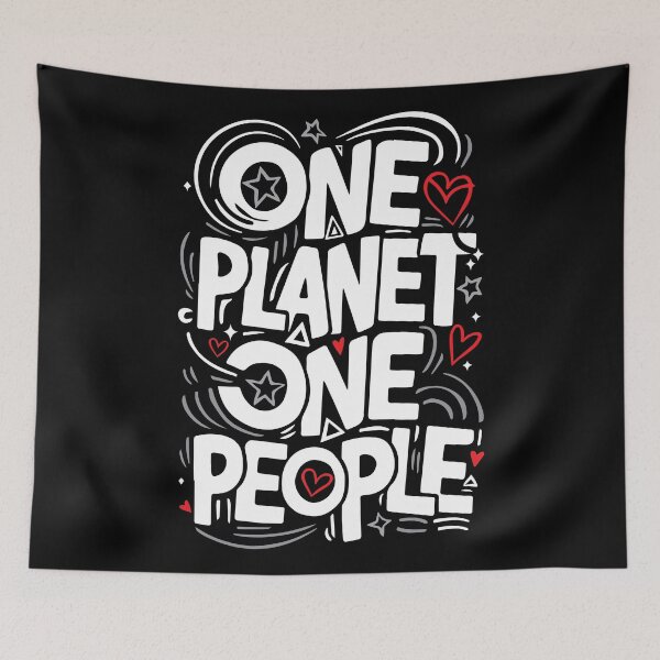 Item preview, One Planet, One People - mankind is one family designed and sold by irfankokabi.