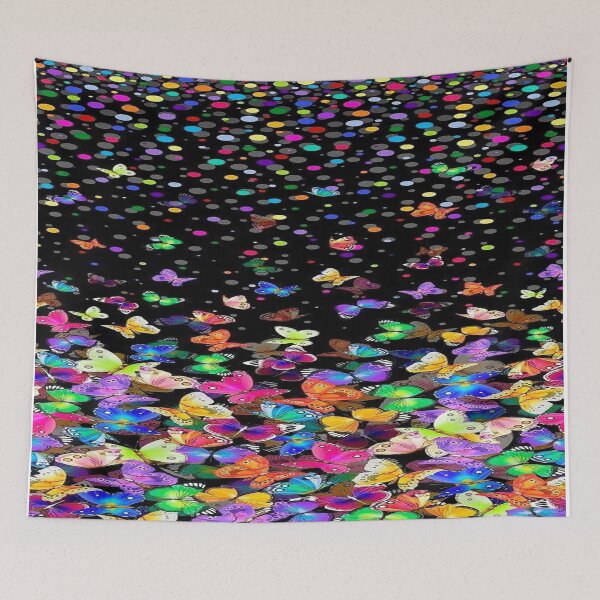 Item preview, Colourful Butterflies and lights designed and sold by leen12 Art Designs Prints.