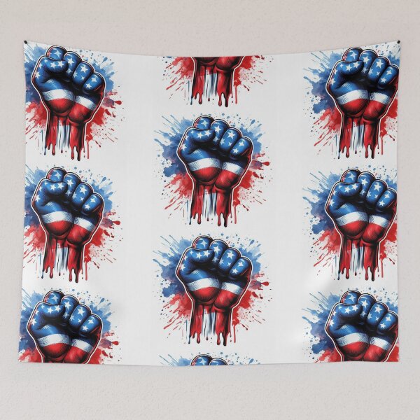 Item preview, American Flag Fist with Splash designed and sold by TonzDesigns.