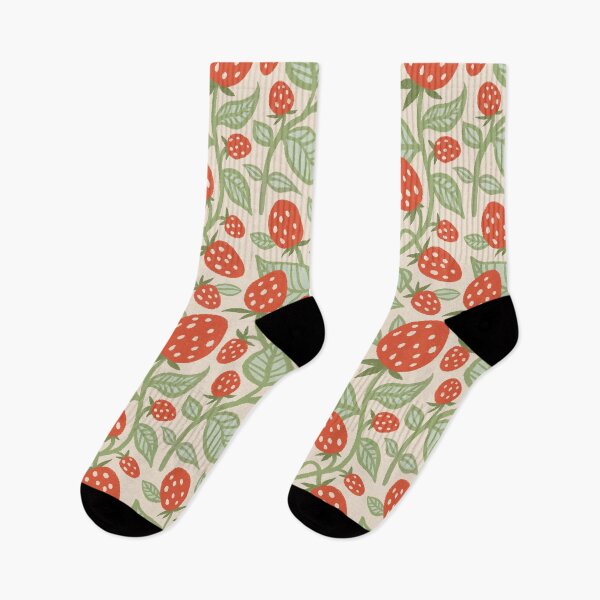 Item preview, Strawberry fields pattern in red, green designed and sold by Miss-Belle.