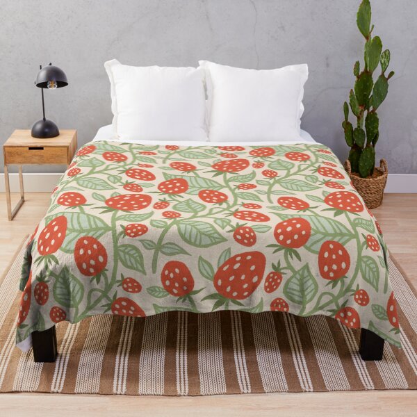 Item preview, Strawberry fields pattern in red, green designed and sold by Miss-Belle.