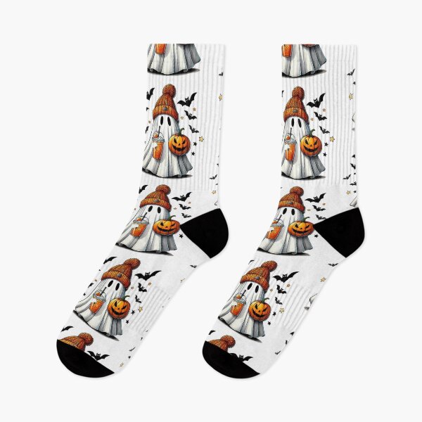 Item preview, Fantasma con calabaza y especias Latte Halloween designed and sold by binxlystudio.