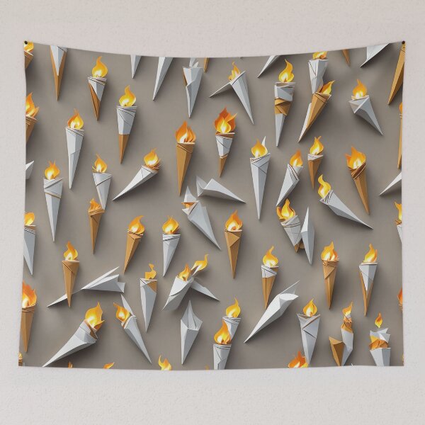 Item preview, Origami Art - Torchbearers of Hope: A Symbol of Olympic Spirit designed and sold by ArtfulFolds.