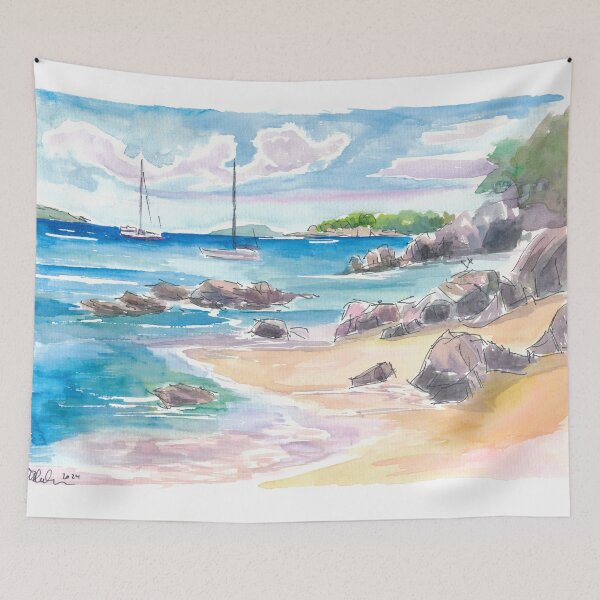Item preview, Honeymoon Times at Salmon Bay St John US Virgin Islands designed and sold by artshop77.