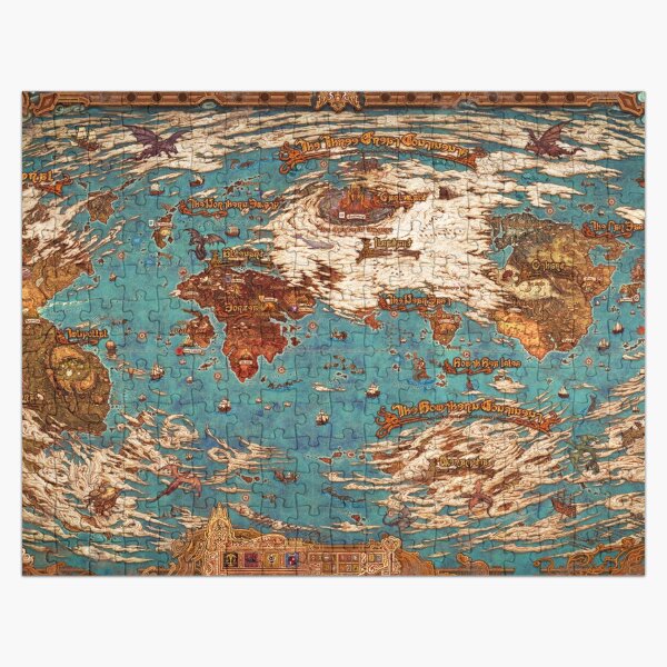 Item preview, FFXIV Hydaelyn New World Map Dawntrail Fantasy designed and sold by hayesade.