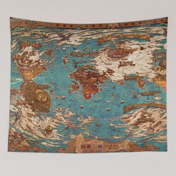 Item preview, FFXIV Hydaelyn New World Map Dawntrail Fantasy designed and sold by hayesade.