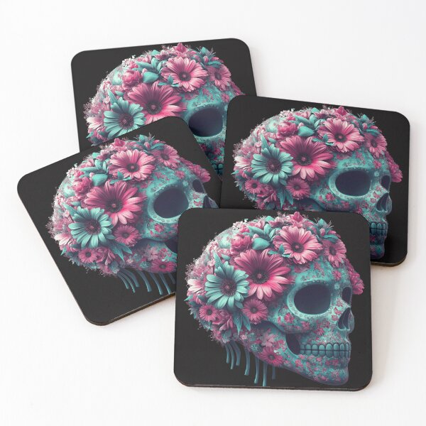 Item preview, "Floral Skull Elegance" designed and sold by inksavvystudio.