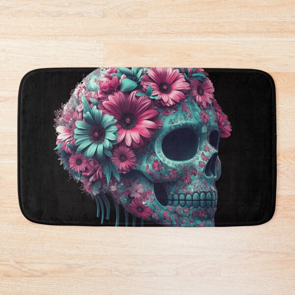 Item preview, "Floral Skull Elegance" designed and sold by inksavvystudio.