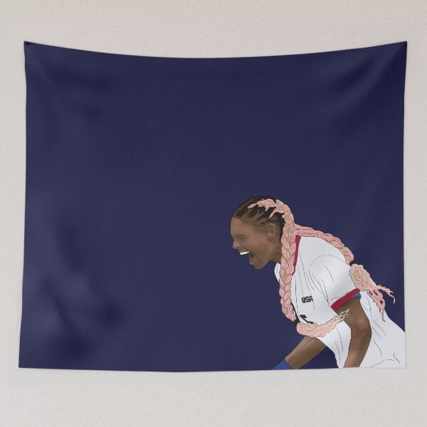 Item preview, Trinity Rodman Olympics Goal Celebration Pink Hair Braids Minimalist  designed and sold by Hevding.