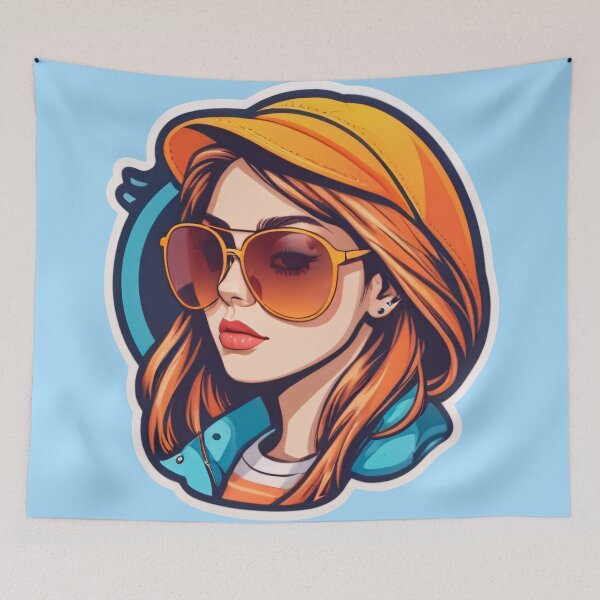 Item preview, Retrato casual de dama de verano designed and sold by MadnessEnvelope.