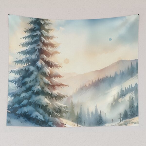 Item preview, Snow-Covered Fir: Nature's Winter Wonderland" designed and sold by Kriebelt.