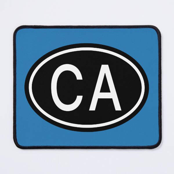 Item preview, CA Initials Monogram Oval White Letters designed and sold by Jeallan Designs.