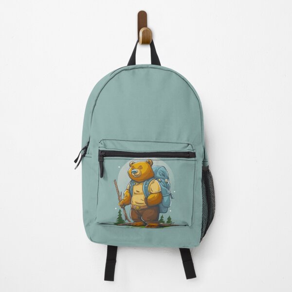 Item preview, Cute Wandering Bear Hiking Outdoor Adventure designed and sold by Wild-Co.