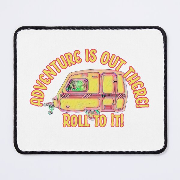 Item preview, Adventure is out there Roll to it Yellow and Pink Caravan designed and sold by BeccaAelishe.