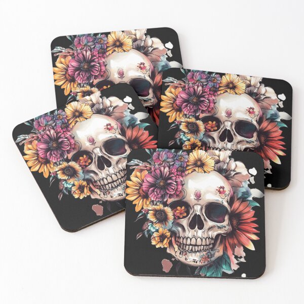Item preview, "Floral Skull Splendor" designed and sold by inksavvystudio.